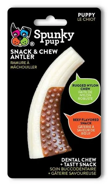 1ea Spunky Pup Snack & Chew Antler Small - Health/First Aid